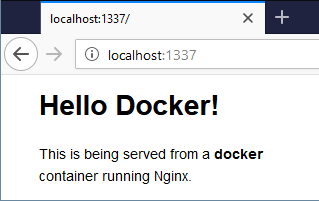 Webpage being served up on port 1337
