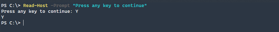 powershell press any key to continue