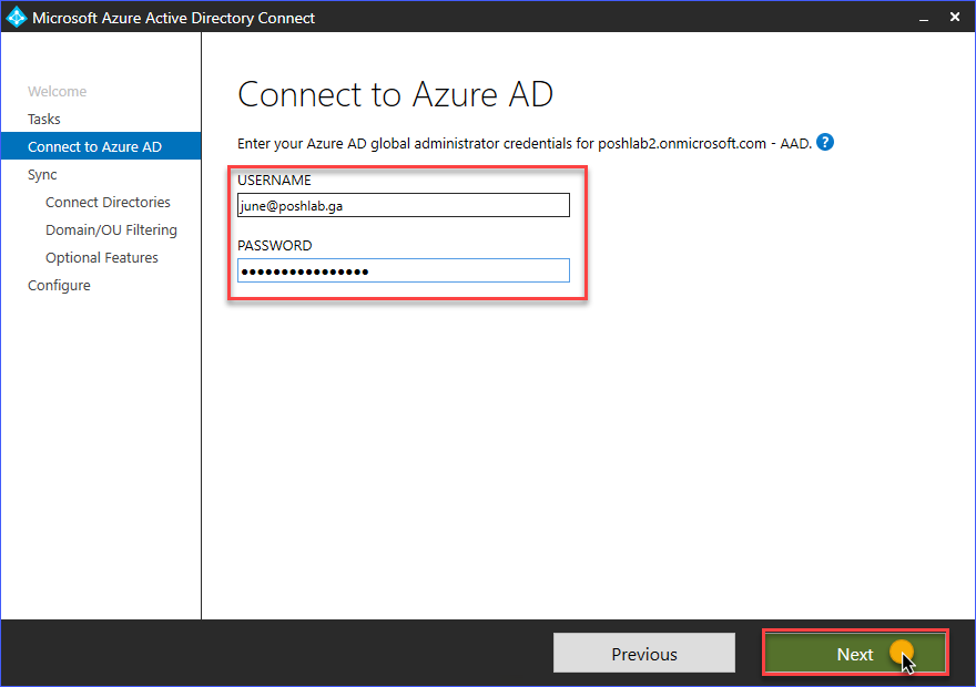 Connect to Azure AD