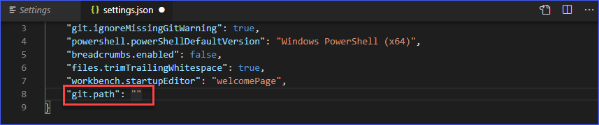 add remote link to visual studio code github