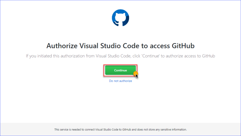 connect visual studio code to github