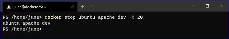 Docker Commands: docker stop