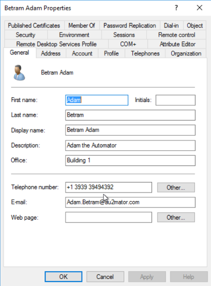 The Active Directory User