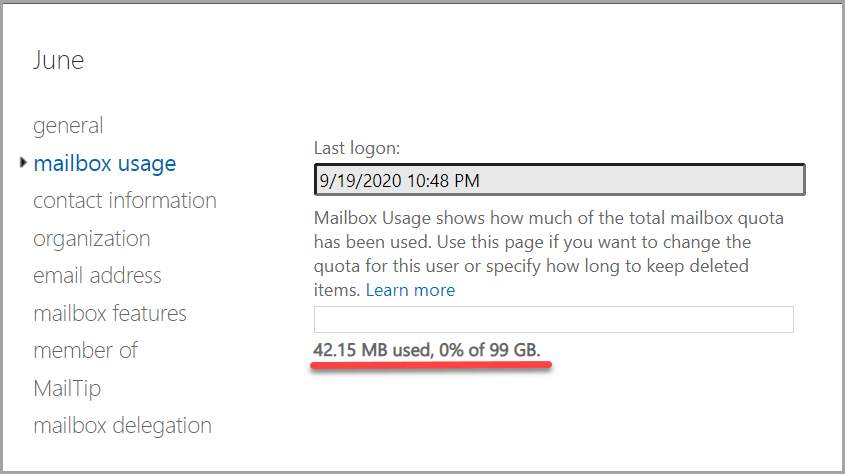 A User Mailbox with Exchange Online Plan 2 License