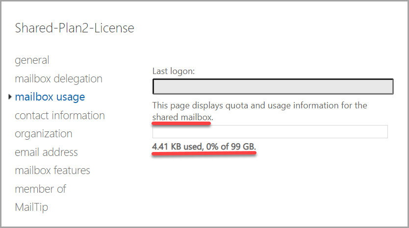 A Shared Mailbox With An Exchange Online Plan 2 License