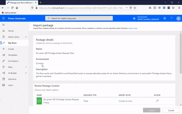 PowerAutomate New Connection