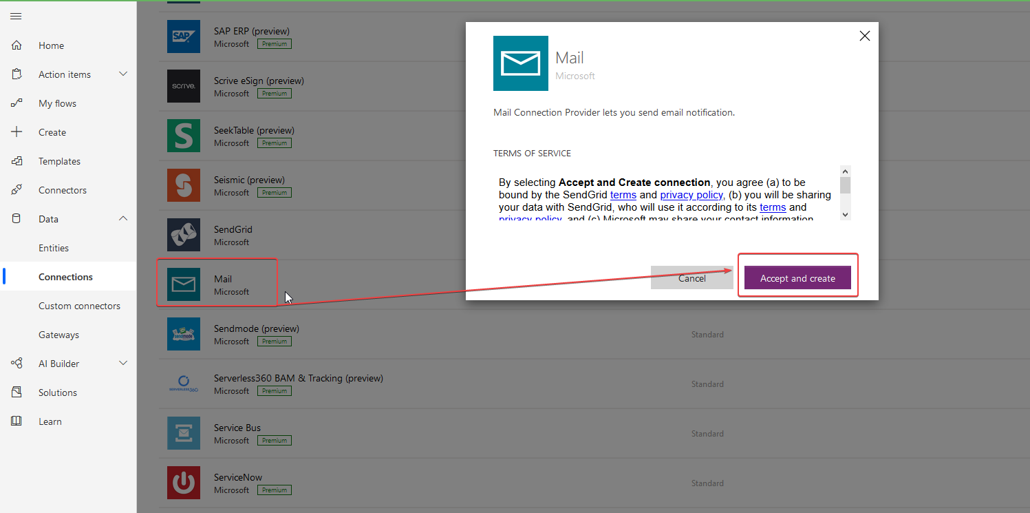 PowerAutomate Flow Mail Connector
