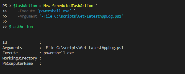 Scheduling a PowerShell script… with arguments