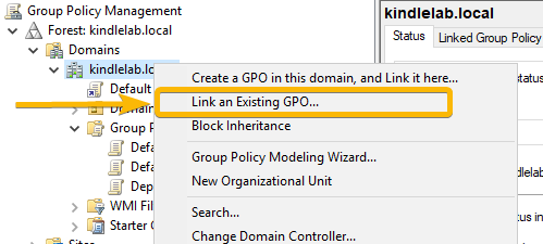 Linking a GPO