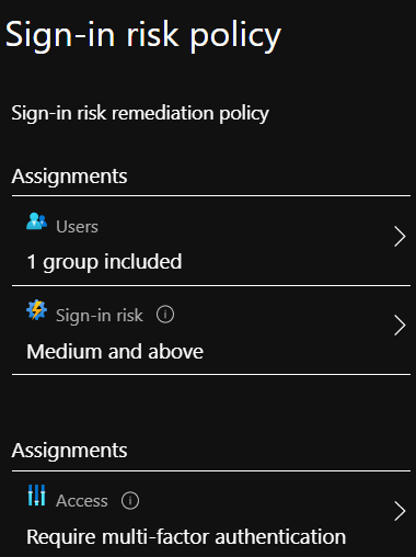 Sign-in Risk Policy Example