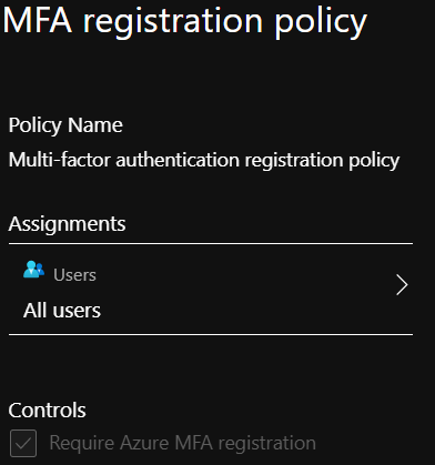 MFA Registration Policy Example