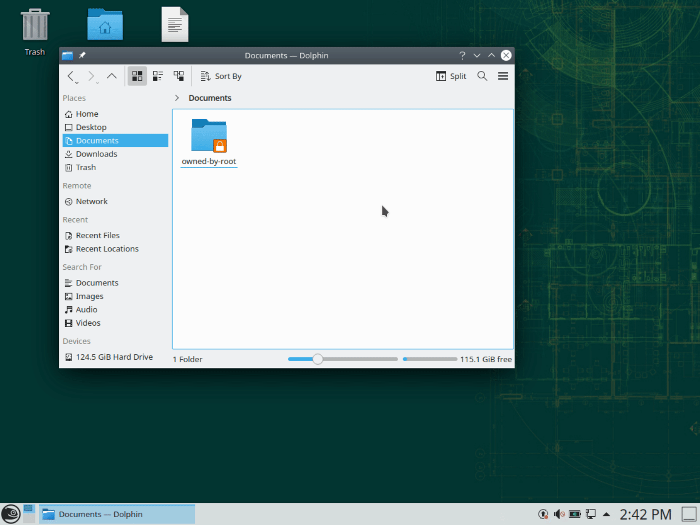 Demonstration of the change ownership command in OpenSUSE