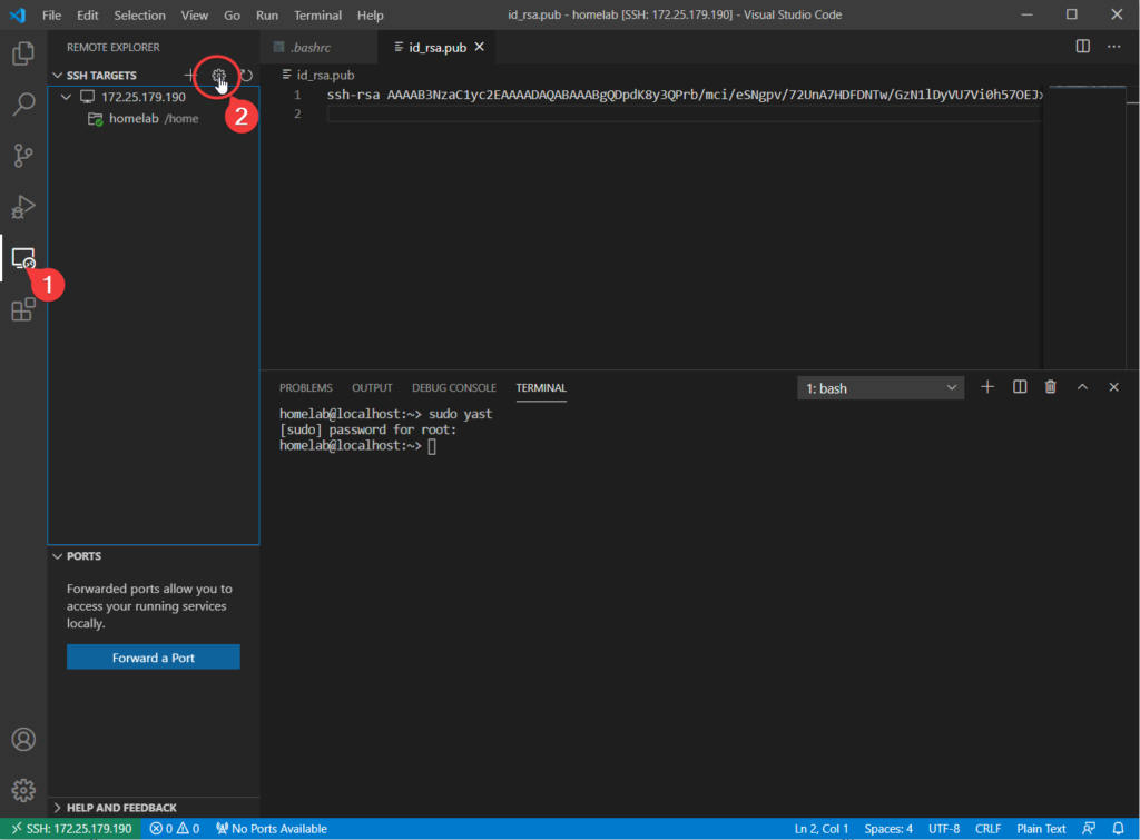 Add SSH Key to VS Code and Connect to a Host