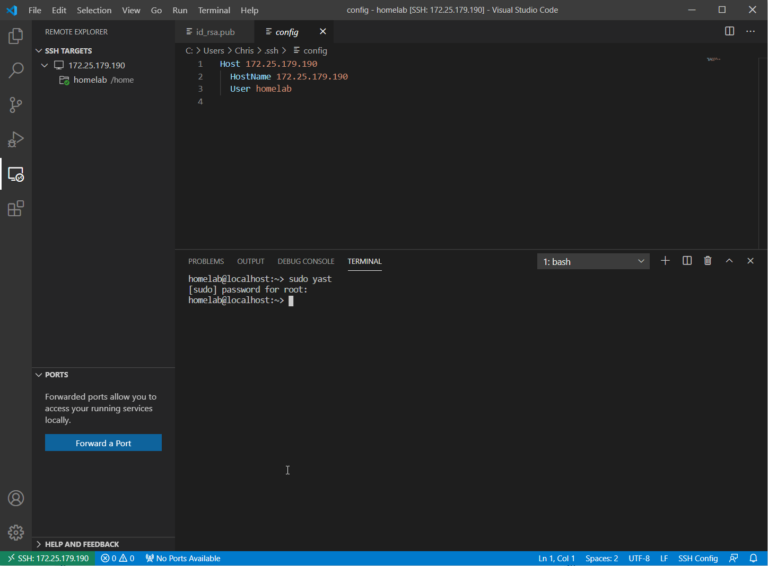 Add SSH Key to VS Code and Connect to a Host