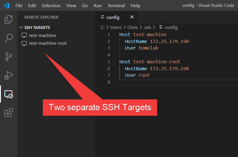 Vs code remote ssh