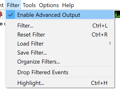 Enable Advanced Output