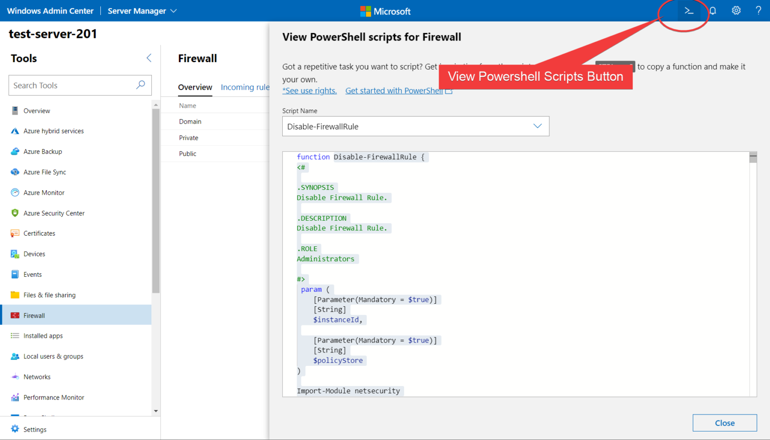 Windows admin center