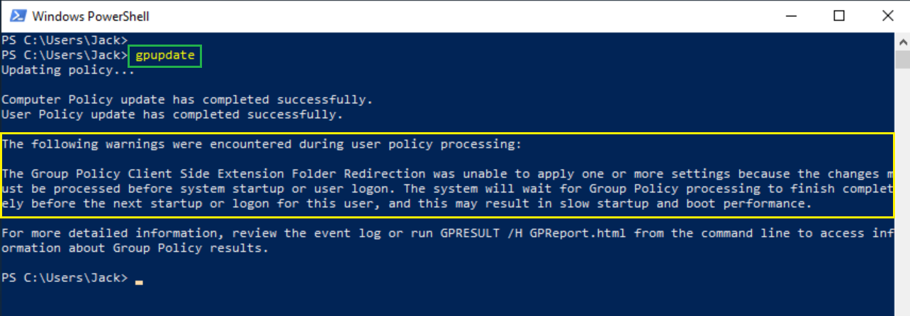 Force Group Policy Update Remotely