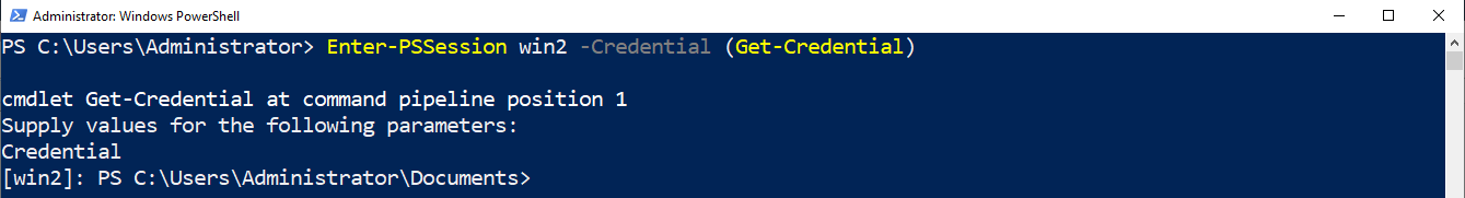 PSRemoting in a Workgroup : Using a credential to connect to the remote server