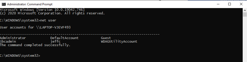 Running the command prompt in safe mode