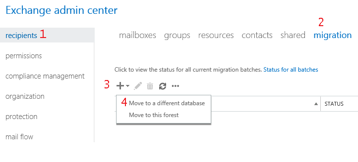 Moving the user to another database