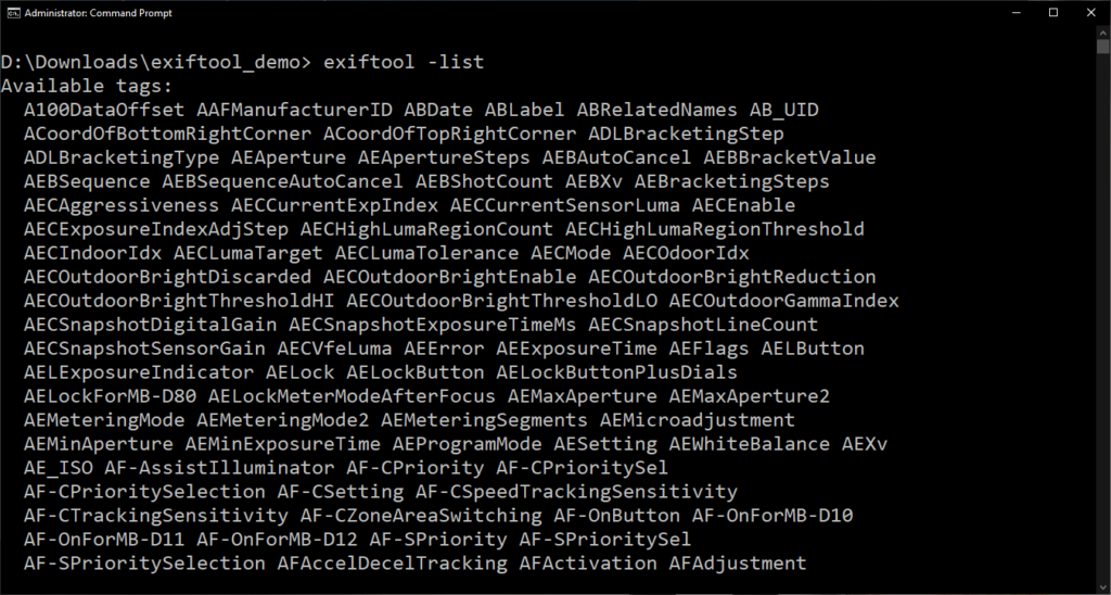 Everything You Ever Wanted to Know about ExifTool