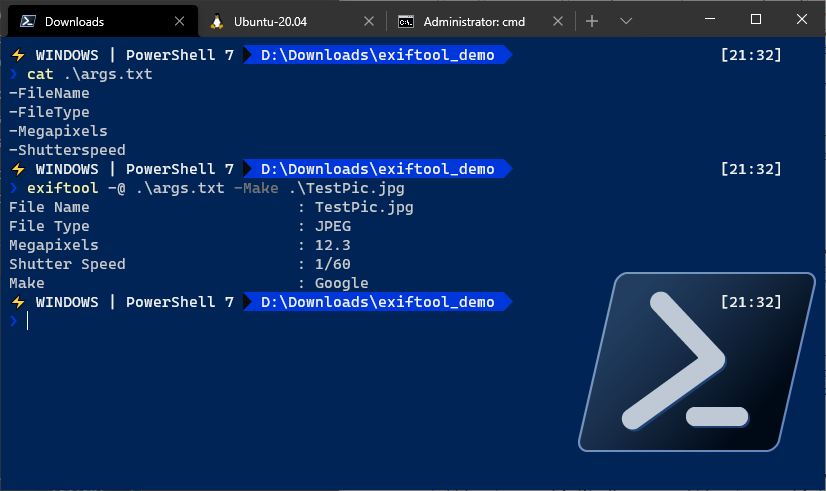 Using an argument file can simplify a lot of complex commands