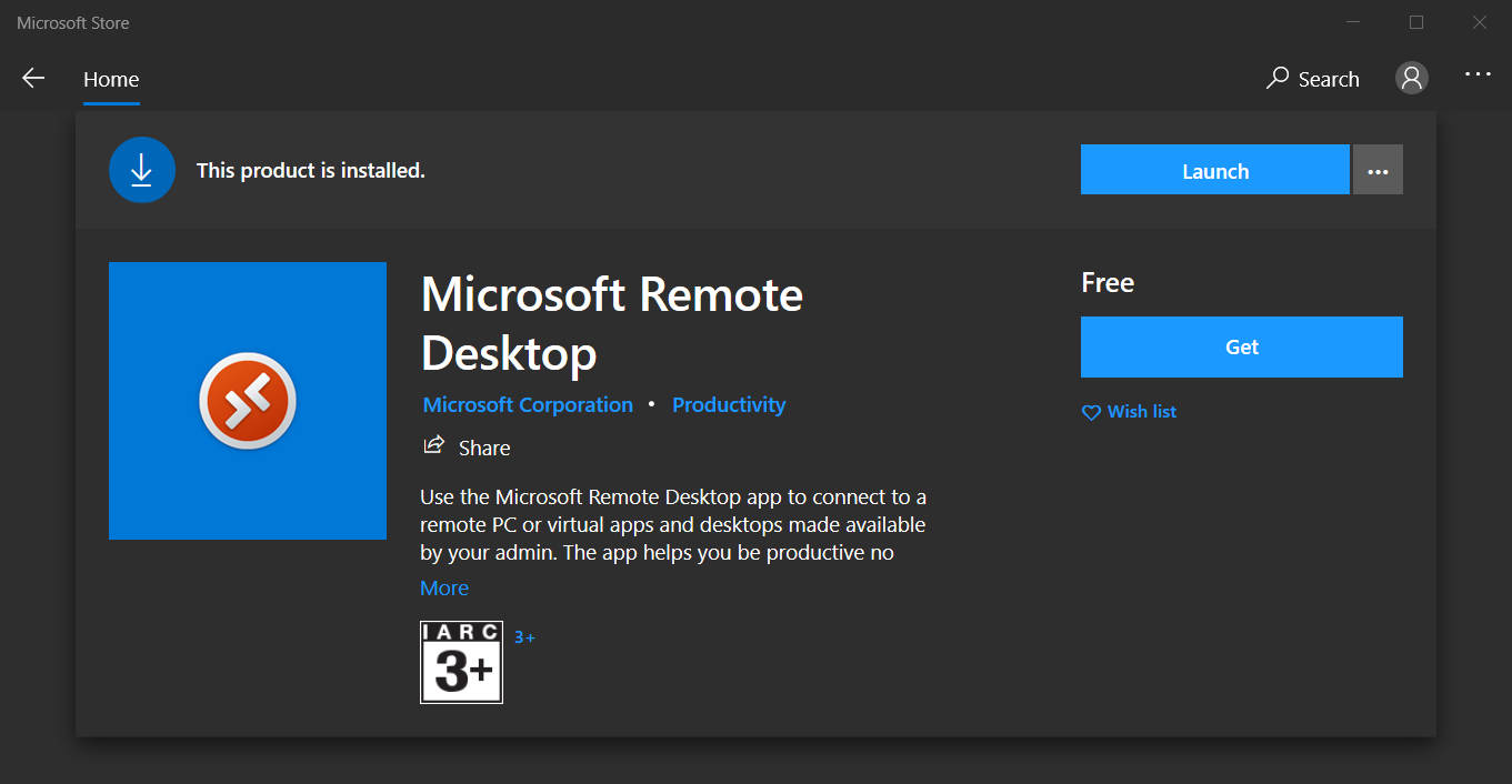 microsoft remote desktop for windows 10 download