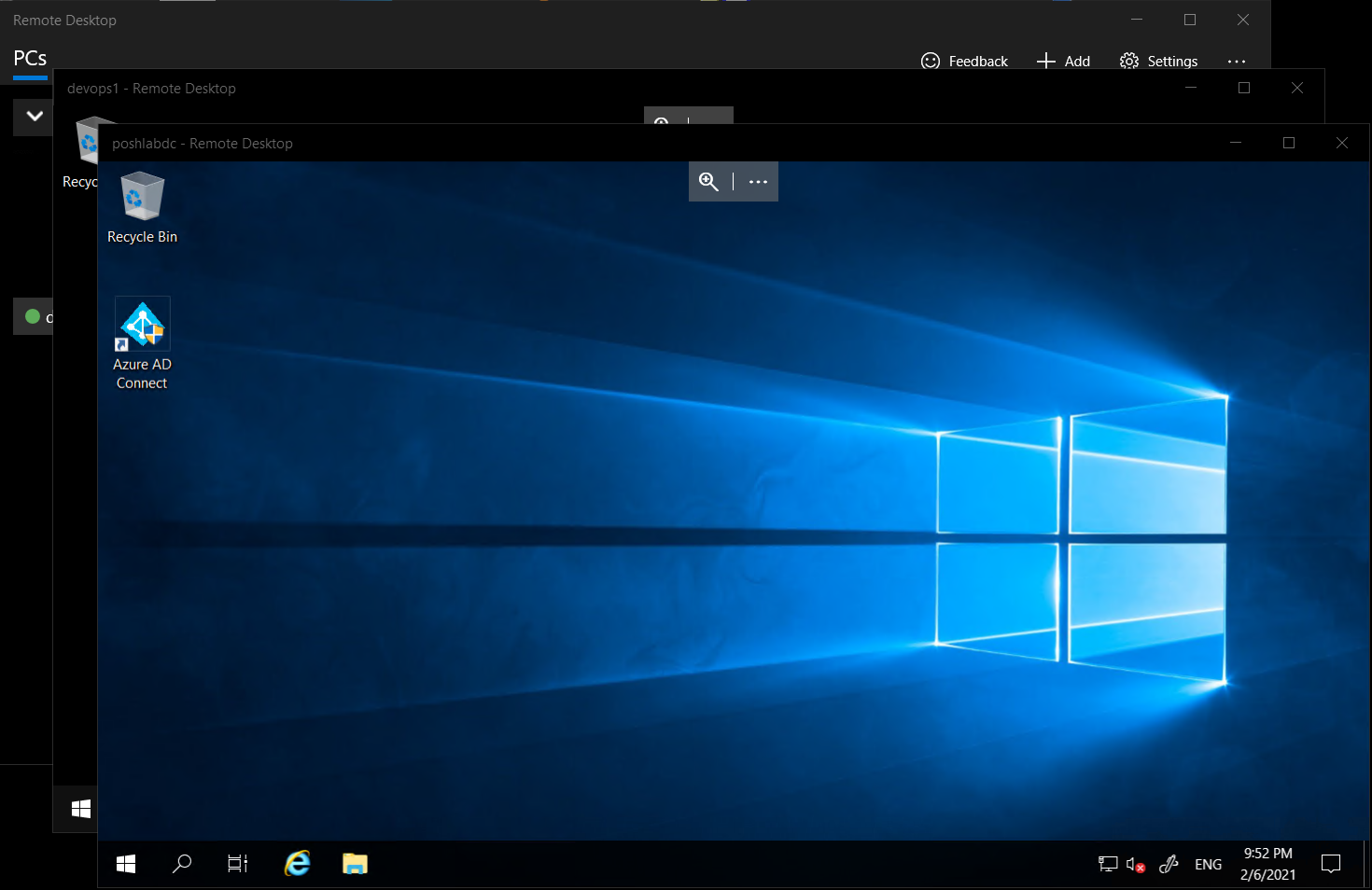 Microsoft Remote Desktop multiple windows view