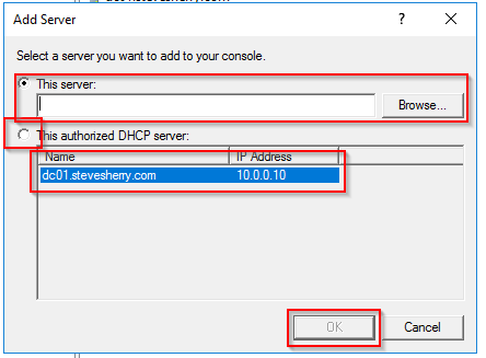 review the list of authorized servers
