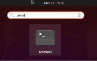 Find Terminal and open it