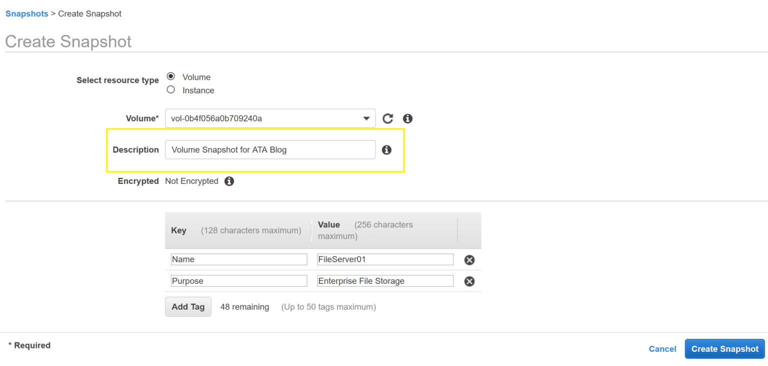 How to Process AWS EC2 Backup with EBS Snapshots