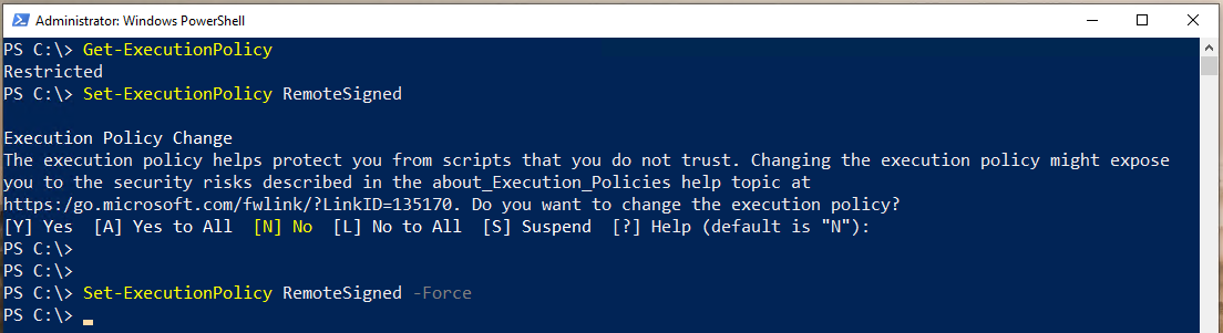 Choosing and Setting a PowerShell Execution Policy