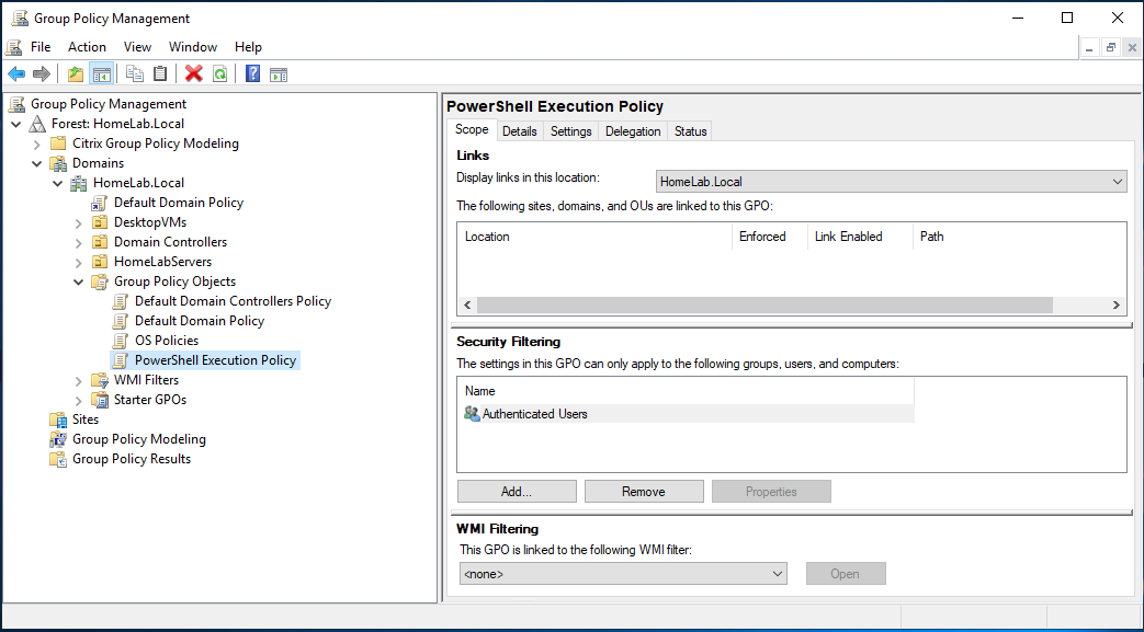 Create new Group Policy Object