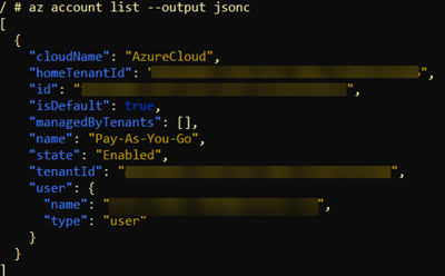 jsonc output