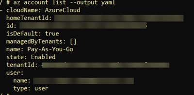 yaml output