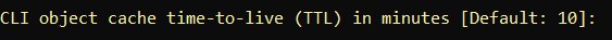 cli object cache setting 