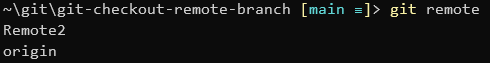 git checkout remote branch - Viewing a repositories two configured remotes.