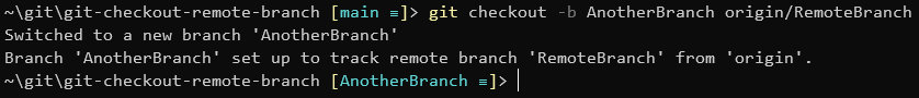 Creating a local copy of a remote branch with an alternate local branch name.