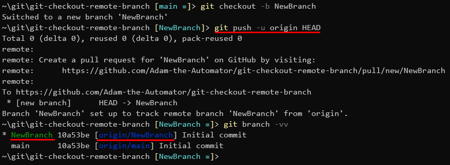 git set upstream remote