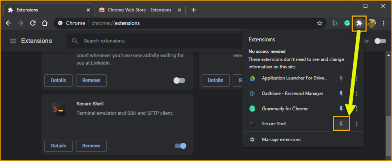 chrome secure shell