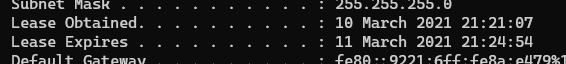 lease time from windows 10