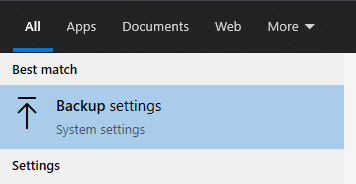 Running Backup Settings