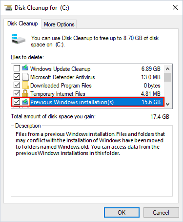 windows update cleanup missing