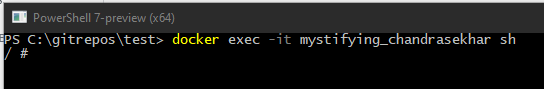 docker for mac exec command line