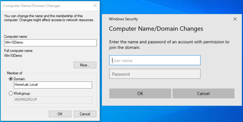 Username and Password Prompt