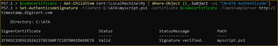 How to Sign PowerShell Scripts