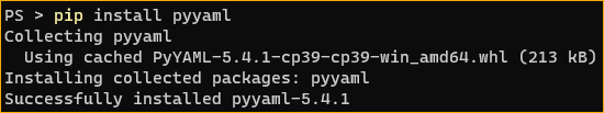 Installing the PyYAML module