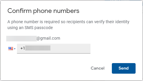 Registering Recipient's Phone Number