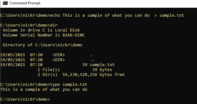 windows command copy directory tree text